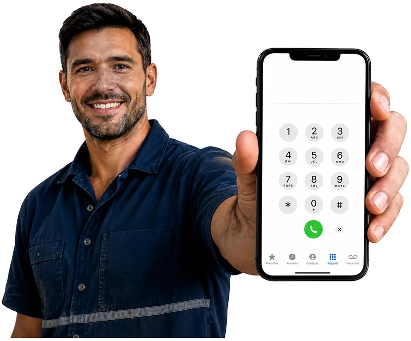 Plumber answering a Ingleburn enquiry by phone