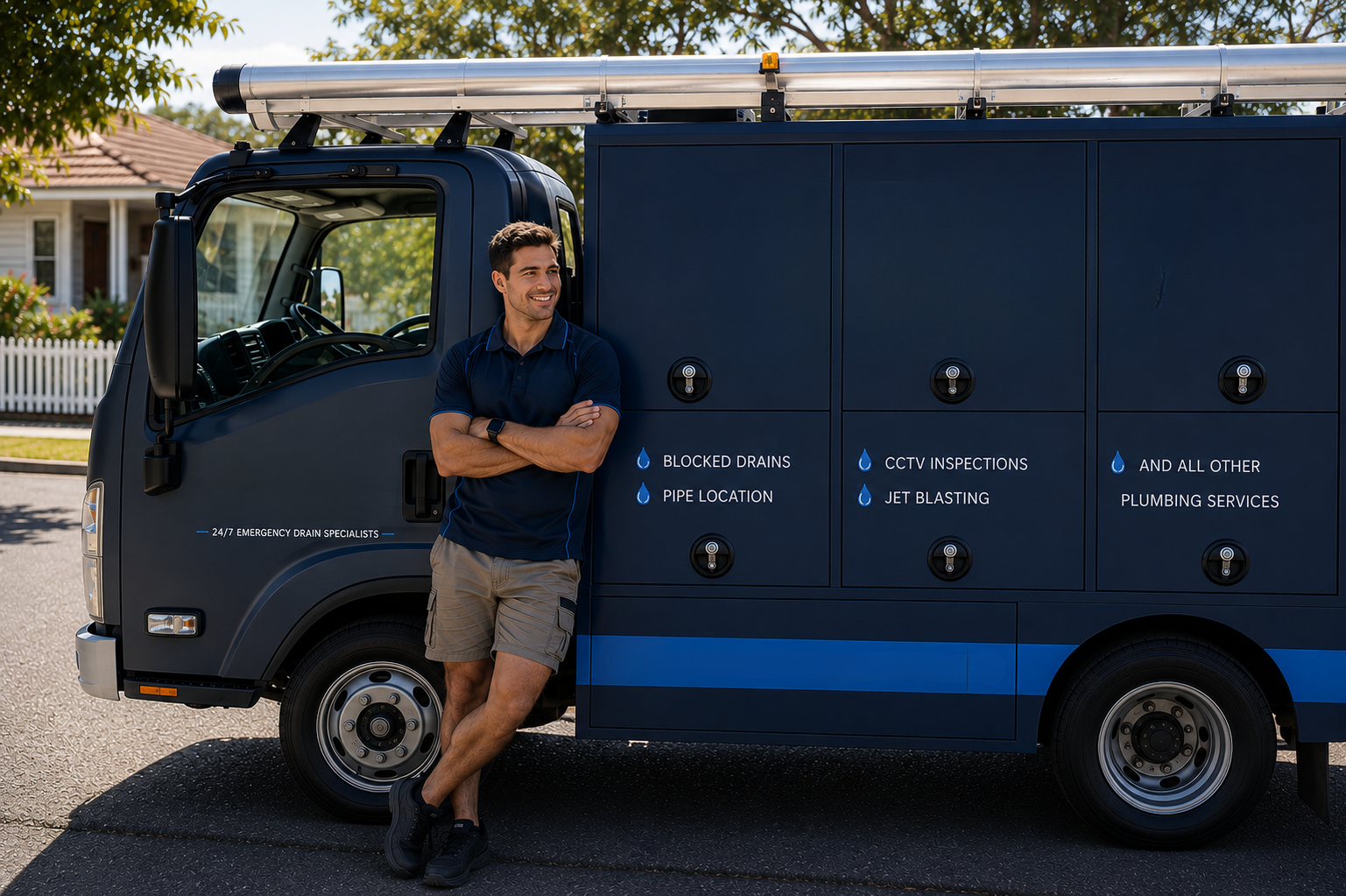 Plumber with Ingleburn Blocked Drains van